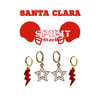 Santa Clara University Spirit Earring Stack for Broncos game day – alternate colorway