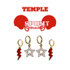 Temple University Spirit Earring Stack for Owls game day – alternate colorway
