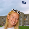 Wearing the VMI Spirit Earring Stack for Keydets game day