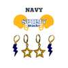 U.S. Naval Academy Spirit Earring Stack for Midshipmen game day – alternate colorway