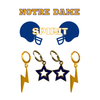 Notre Dame Spirit Earring Stack For Fighting Irish Game Day