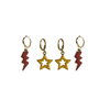 Rowan University Spirit Earring Stack for Profs game day – alternate colorway (no overlay)