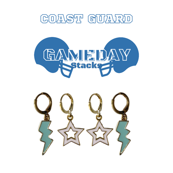 U.S. Coast Guard Academy Spirit Earring Stack for Bears game day