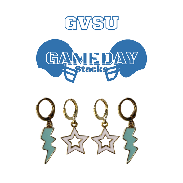 Grand Valley State University Spirit Earring Stack for Lakers game day
