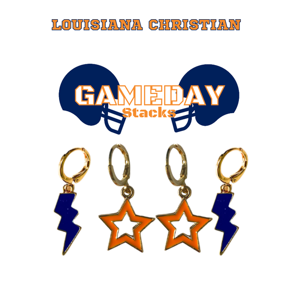 Louisiana Christian University Spirit Earring Stack for Wildcats game day