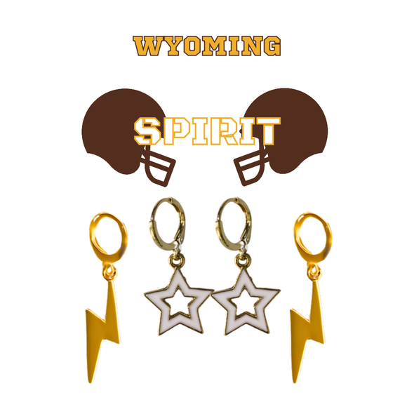 University of Wyoming Spirit Earring Stack for Cowboys and Cowgirls game day