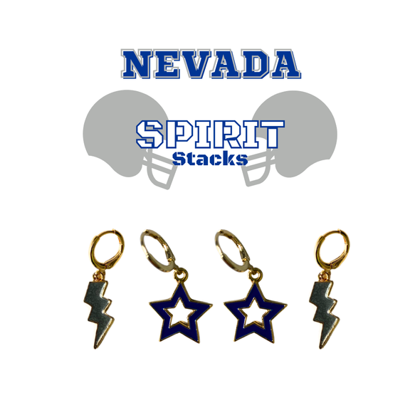 University of Nevada, Reno Spirit Earring Stack for Wolf Pack game day