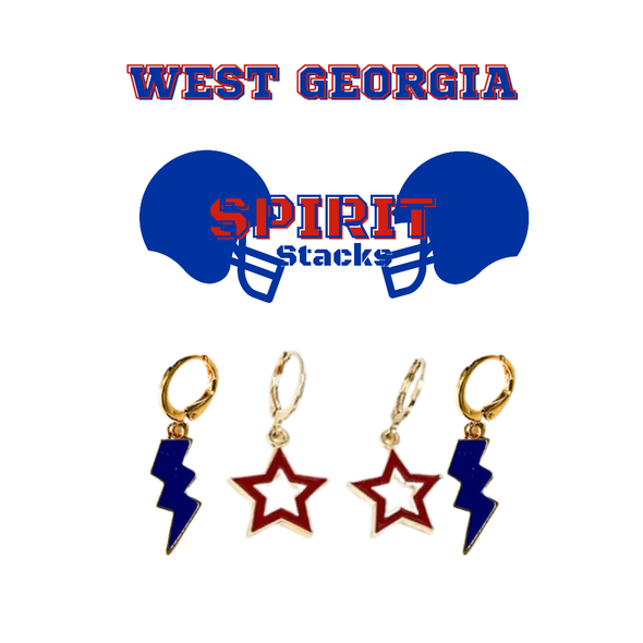 University of West Georgia Spirit Earring Stack for Wolves game day