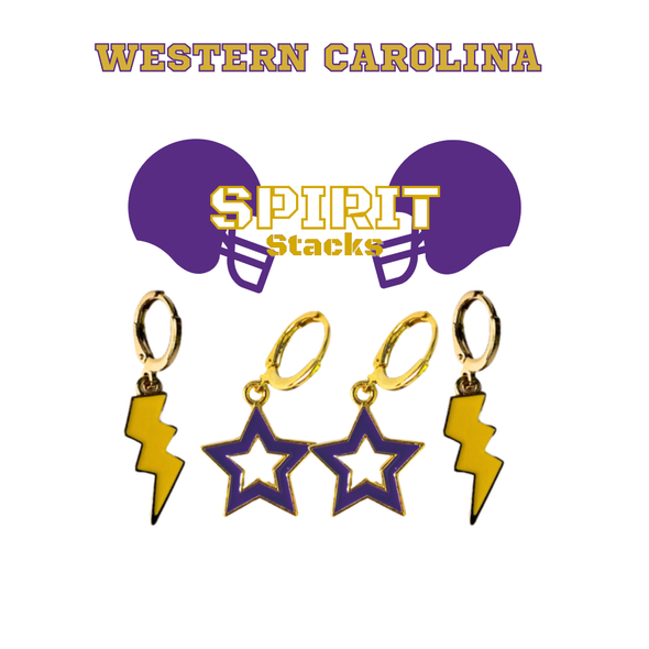 Western Carolina University Spirit Earring Stack for Catamounts game day – inspiration
