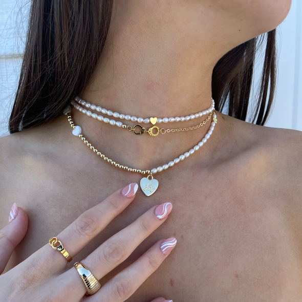 WEARING J'ADORE PEARL AND GOLD NECKLACE AND ON POINTE AND FOREVER YOURS CHOKER WEARING J'ADORE PEARL AND GOLD NECKLACE AND ON POINTE AND FOREVER YOURS CHOKER