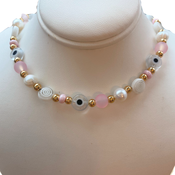 Pretty in Pink Choker Necklace