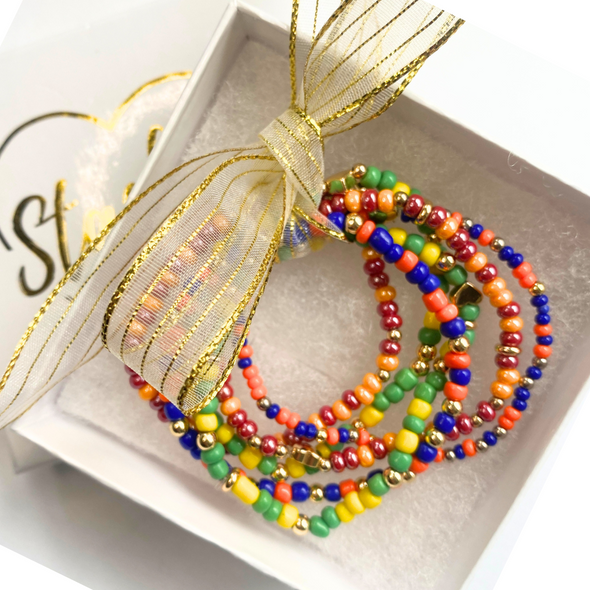gift box with tailgate college bracelets