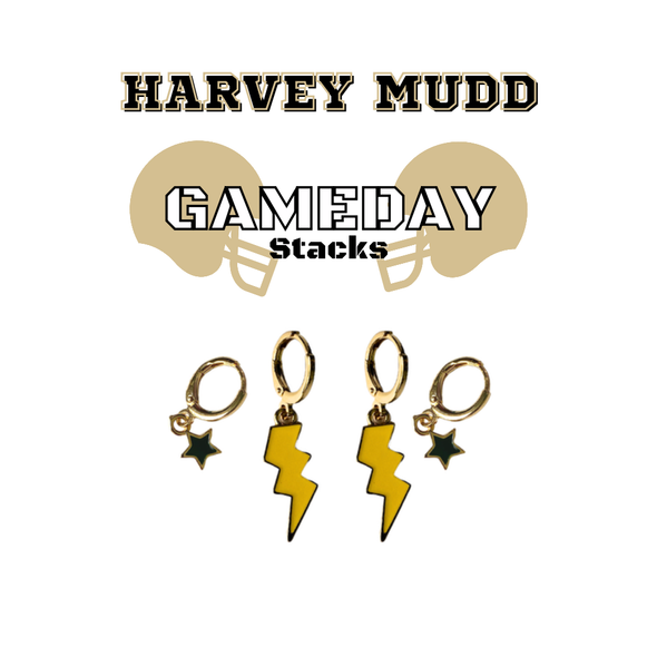 Harvey Mudd College Classic Gameday Earring Stack for Stags and Athenas game day