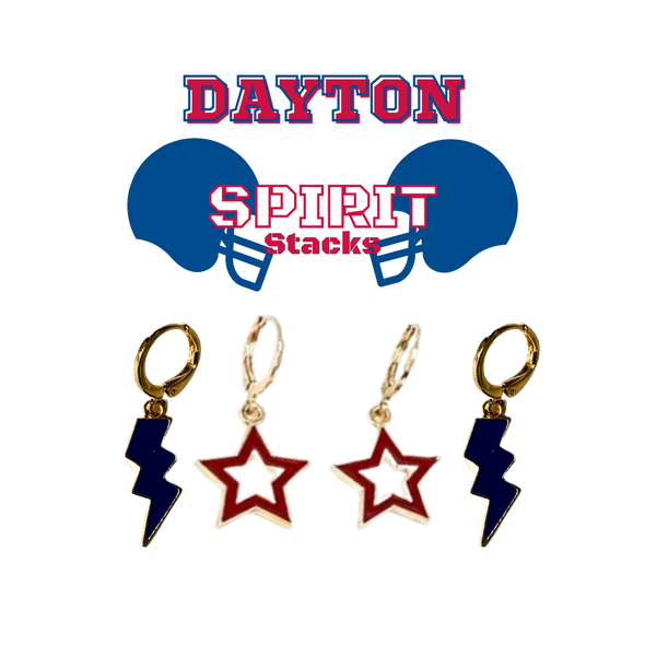 Dayton Spirit Earring Stack For Flyers Game Day