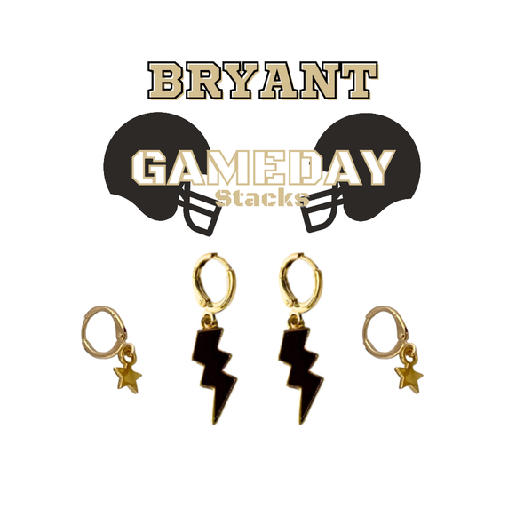 Bryant University Classic Gameday Earring Stack for Bulldogs game day – alternate colorway