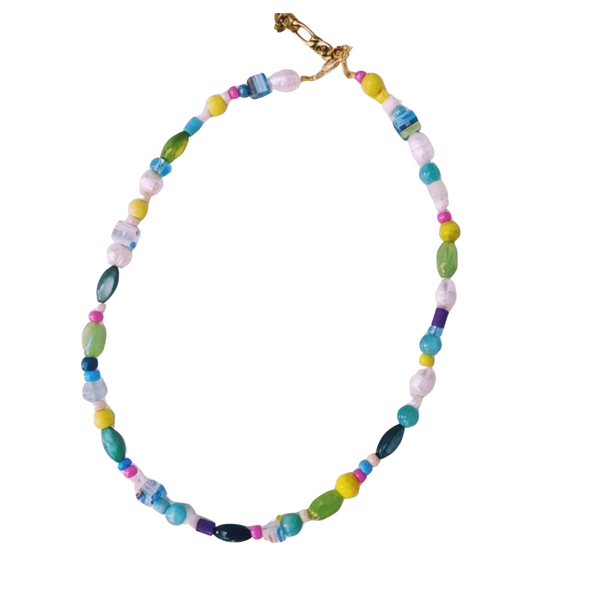 pearl, glass, seed bead, clay beaded choker background removed pearl, glass, seed bead, clay beaded choker background removed