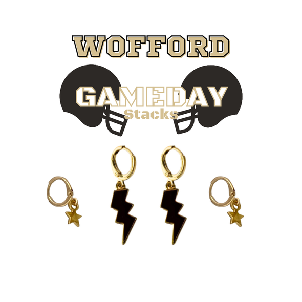 Wofford College Classic Gameday Earring Stack for Terriers game day – alternate colorway