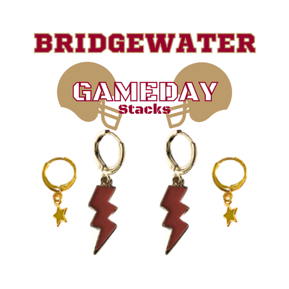 Bridgewater College Classic Gameday Earring Stack for Eagles game day – alternate colorway