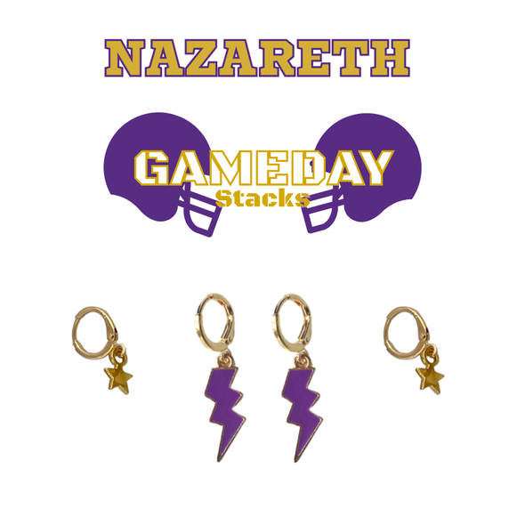 Nazareth University Classic Gameday Earring Stack for Golden Flyers game day – inspiration