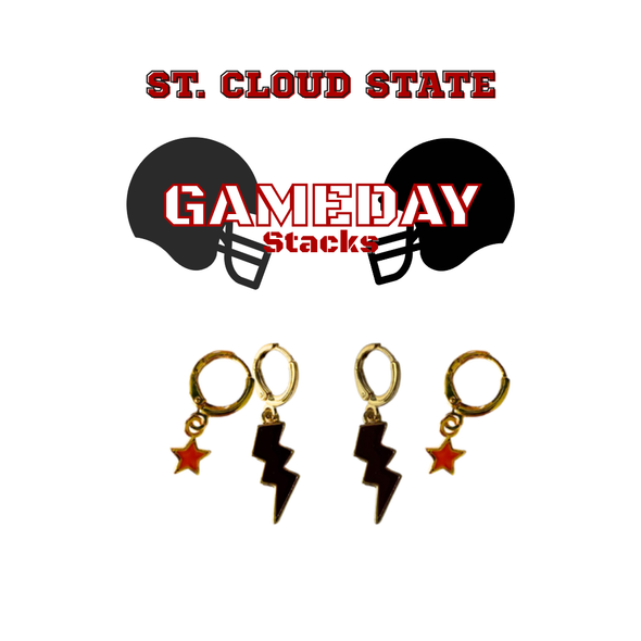 St. Cloud State University Classic Gameday Earring Stack for Huskies game day