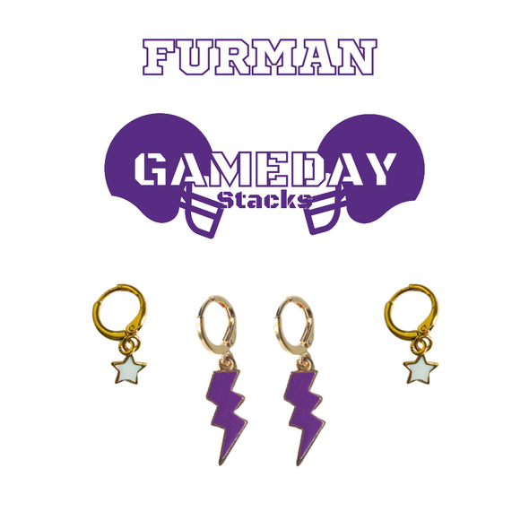 Furman University Classic Gameday Earring Stack for Paladins game day