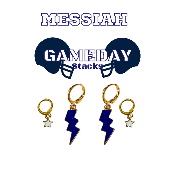 Messiah University Classic Gameday Earring Stack for Falcons game day – alternate colorway