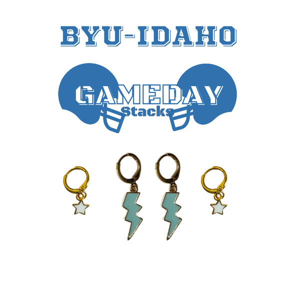 BYU-Idaho Classic Gameday Earring Stack for Vikings game day – inspiration