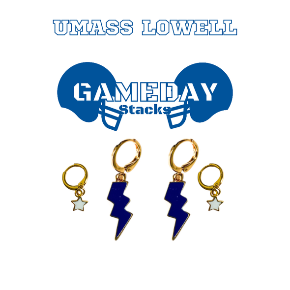 UMass Lowell Classic Gameday Earring Stack for River Hawks game day – alternate colorway