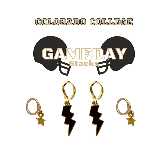 Colorado College Classic Gameday Earring Stack for Tigers game day – alternate colorway