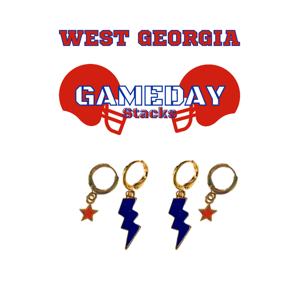 University of West Georgia Classic Gameday Earring Stack for Wolves game day – inspiration
