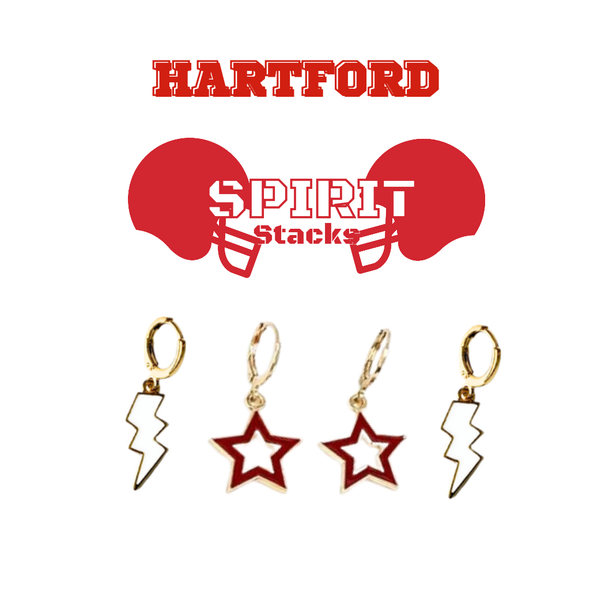 University of Hartford Spirit Earring Stack for Hawks game day
