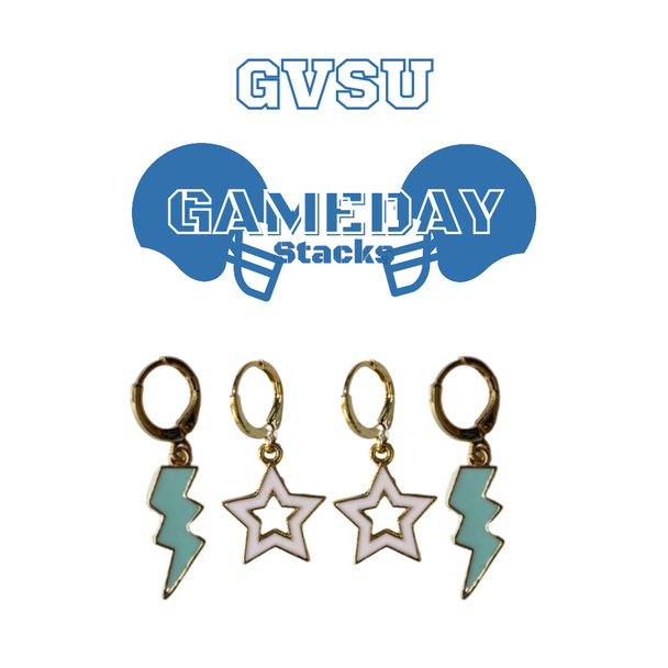 Grand Valley State University Spirit Earring Stack for Lakers game day