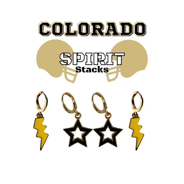 Colorado Spirit Earring Stack For Buffaloes Game Day