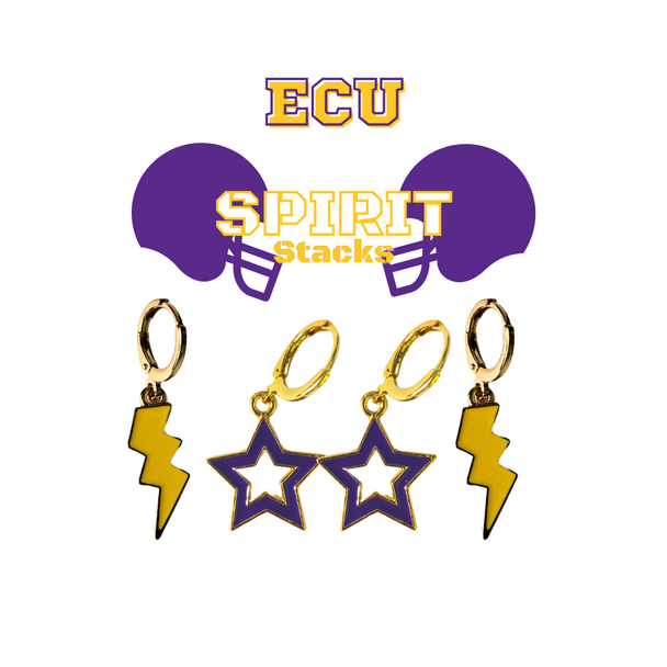 East Carolina Spirit Earring Stack For Pirates Game Day