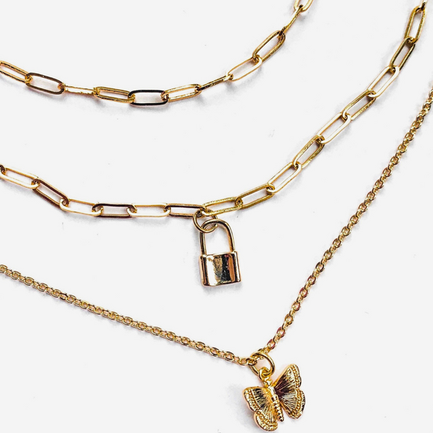 Tiny Love Lock Necklace