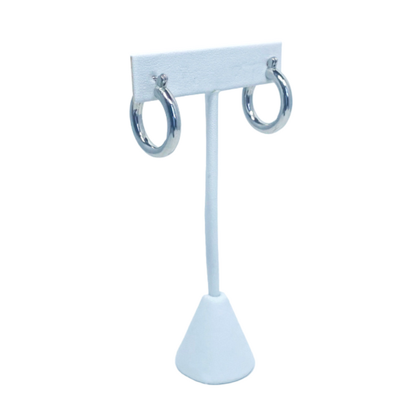 Silver Tube Hoops, Medium-Sized, Lightweight, High Polish