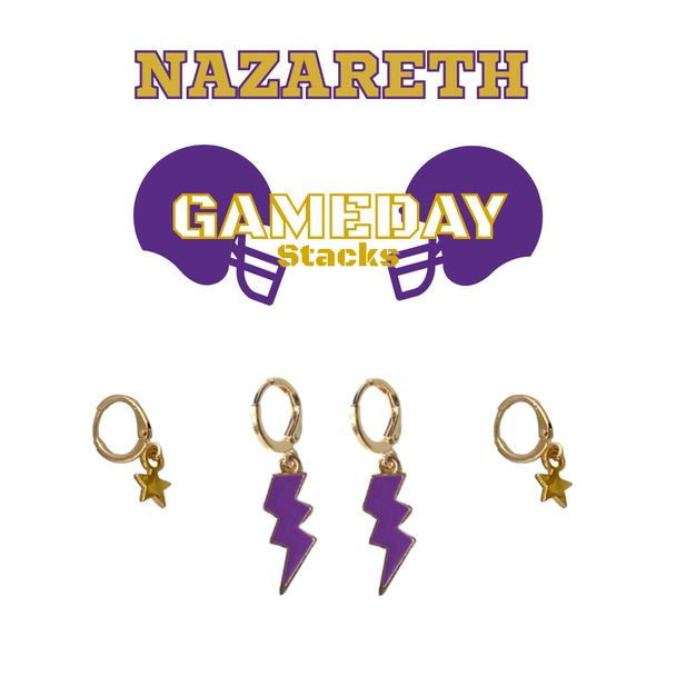 Nazareth University Classic Gameday Earring Stack for Golden Flyers game day – inspiration