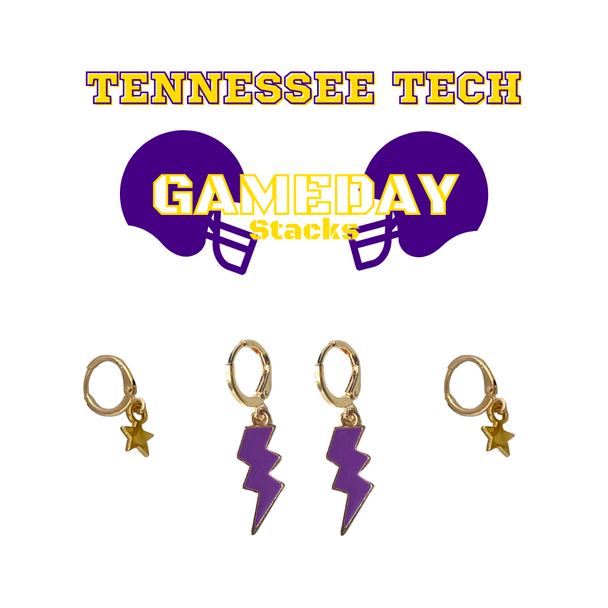 Tennessee Tech Classic Gameday Earring Stack For Golden Eagles Game Day