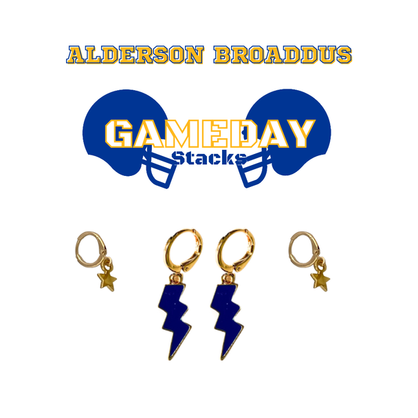 Alderson Broaddus University Classic Gameday Earring Stack for Battlers game day – alternate colorway