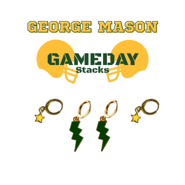 George Mason University Classic Gameday Earring Stack for Patriots game day – inspiration