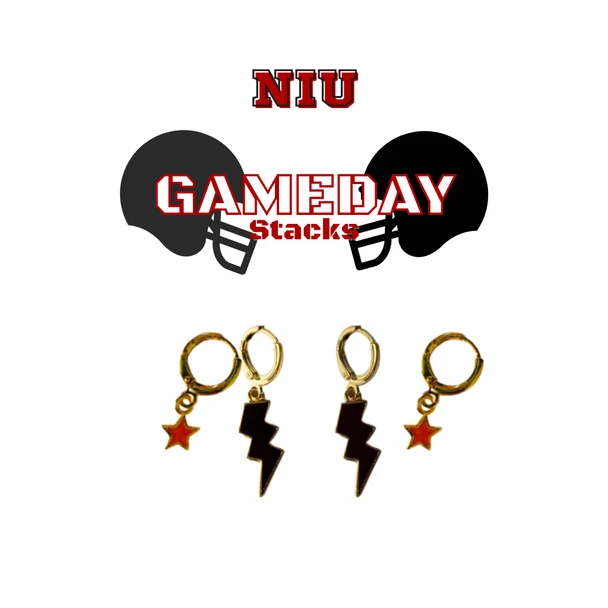 Northern Illinois University Classic Gameday Earring Stack for Huskies game day