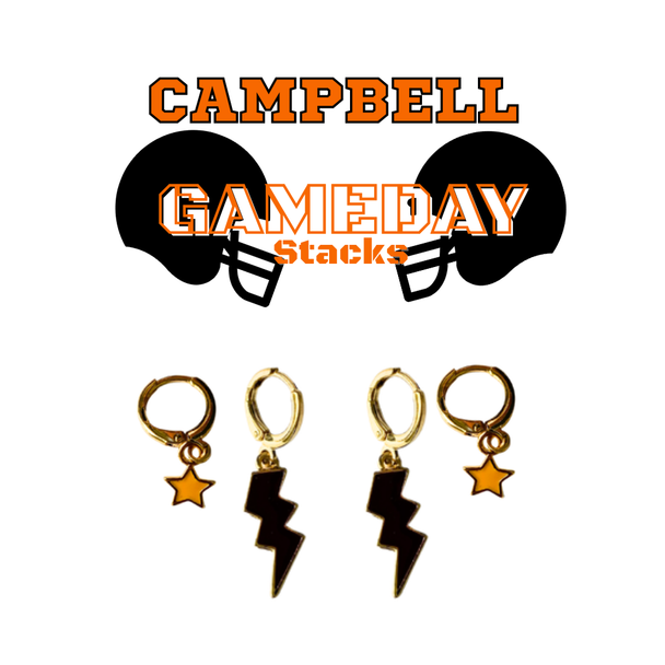 Campbell University Classic Gameday Earring Stack for Fighting Camels game day – alternate colorway