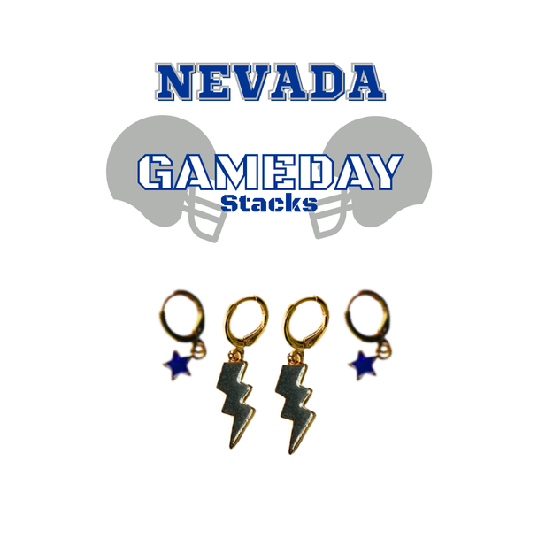 University of Nevada, Reno Classic Gameday Earring Stack for Wolf Pack game day
