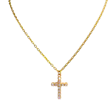 Glitzy Cross Necklace - Stacked By Suzie
