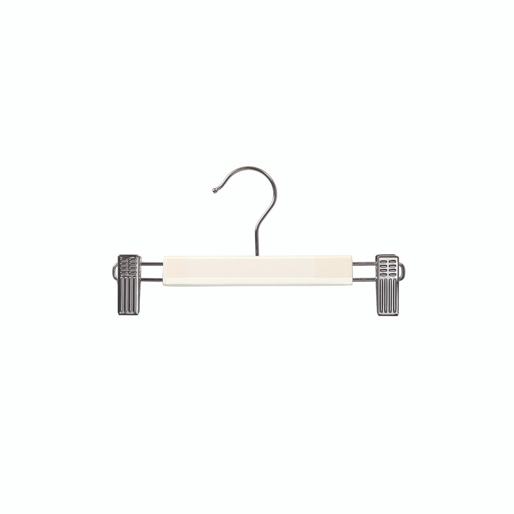 Baby clip wooden hanger with clips at ends (H2615WH)