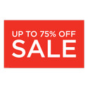 Poster "UP TO 75% OFF SALE" (T4443RDWH)