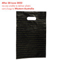 Plastic carry bag large with die cut handle (A8212BKGD)