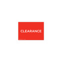 A5 landscape double sided sign card "CLEARANCE" (pack of 5) (T6709.1RDWH)