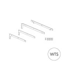 MAXe 30 mm corner shelf bracket set 400 mm D (E6804WTS)