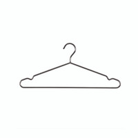 Deluxe metal hanger with notches & rail (H3101CH)